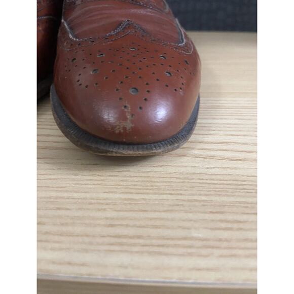 Salvatore Ferragamo Florence Dark Brown Leather Dress Wing Tip Shoes Size 10 D main image 9